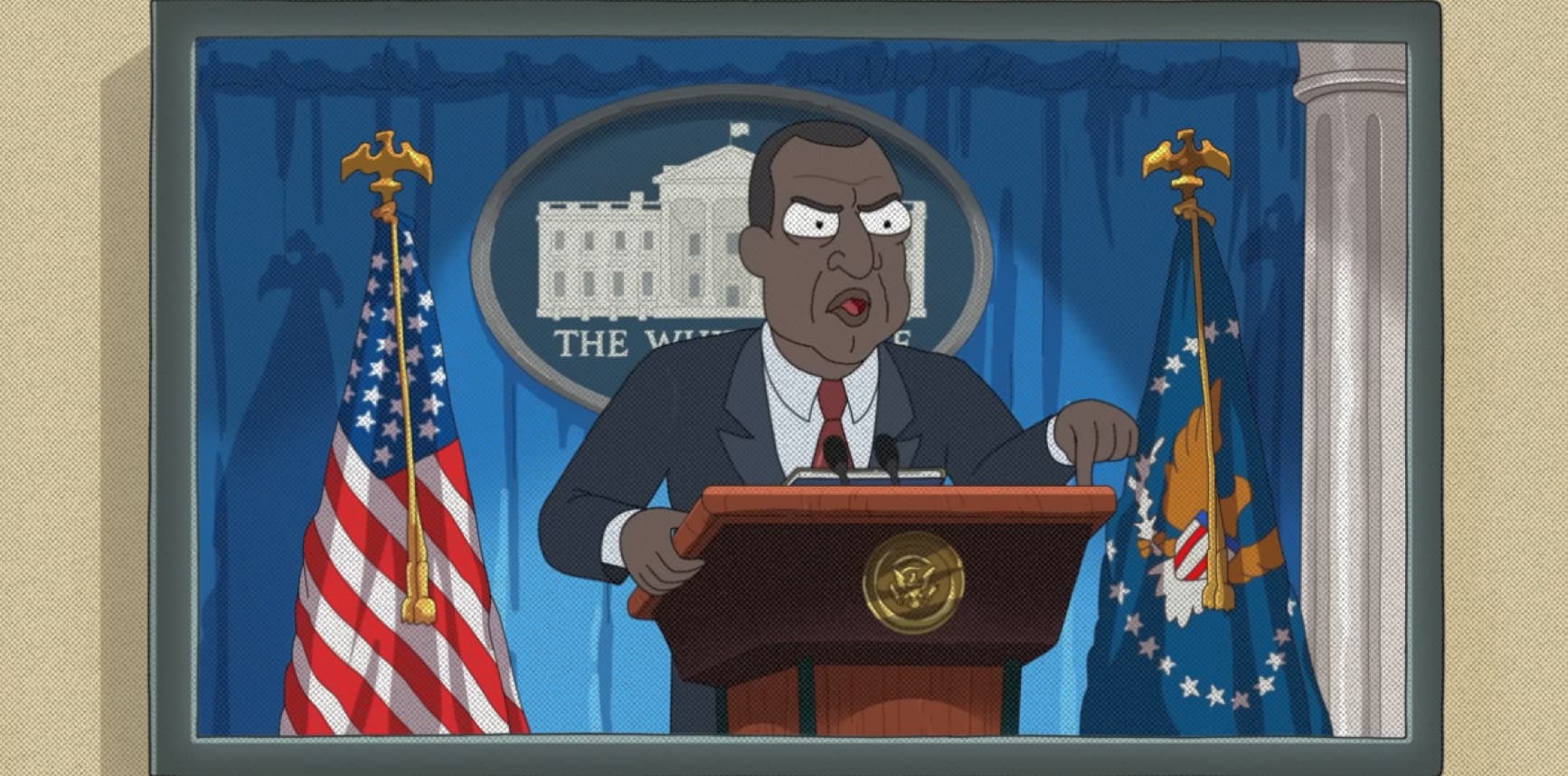Кадр из ролика President Curtis | New Series Coming in July | adult swim