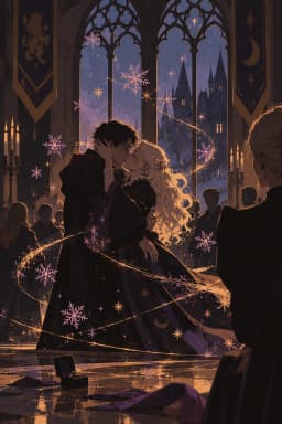 Обложка фанфика Пурпурные снежинки в золоте / Purple Snowflakes Gold