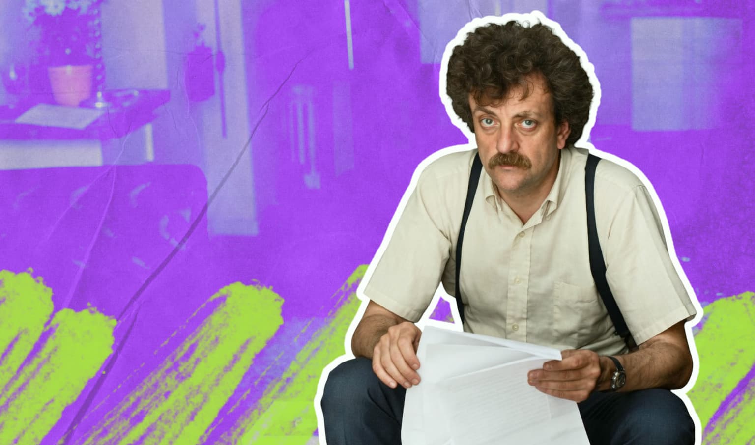 Писатель Курт Воннегут за раюотой над эссе «Как писать со стилем», фото   Джилл Кременц для «Power of the Printed Word» (1982 г)