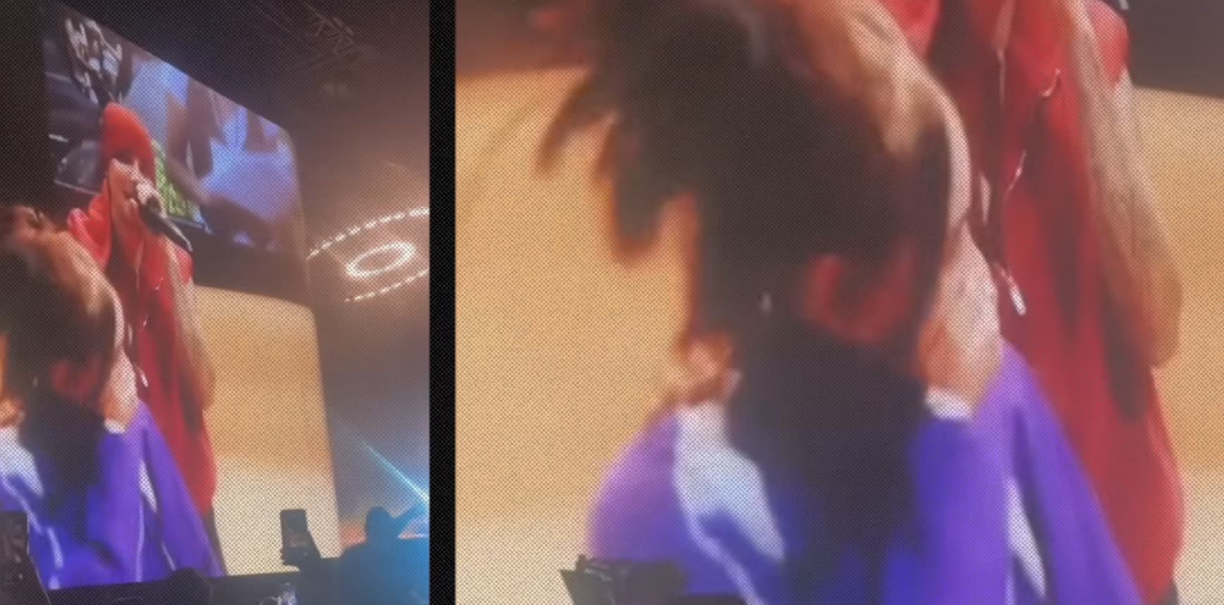 Кадр из ролика Justin Bieber chooses Billie Eilish as his "One Less Lonely Girl" during his Coachella Set || The Buzz