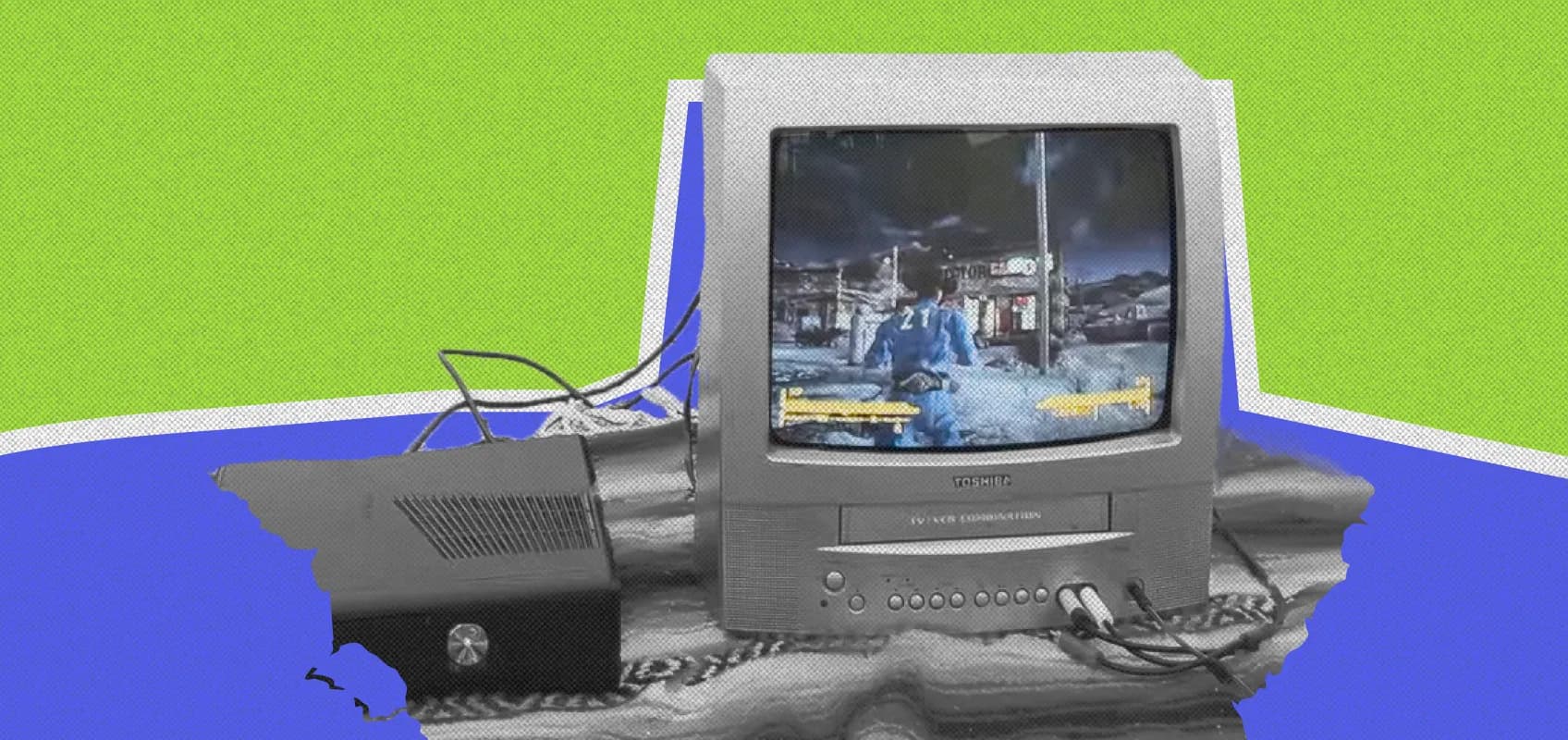 Коллаж с использованием фото телевизора и приставки. Источник фото: The Scenic Gamer//YouTube