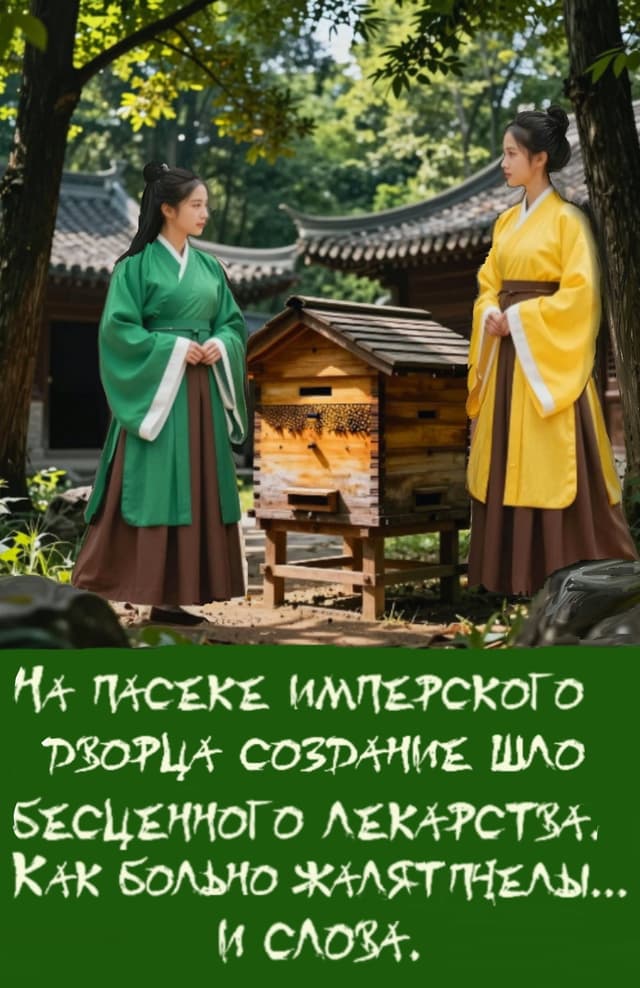 Обложка фанфика На пасеке имперского дворца   создание шло бесценного лекарства.  Как больно жалят пчелы... и слова.
