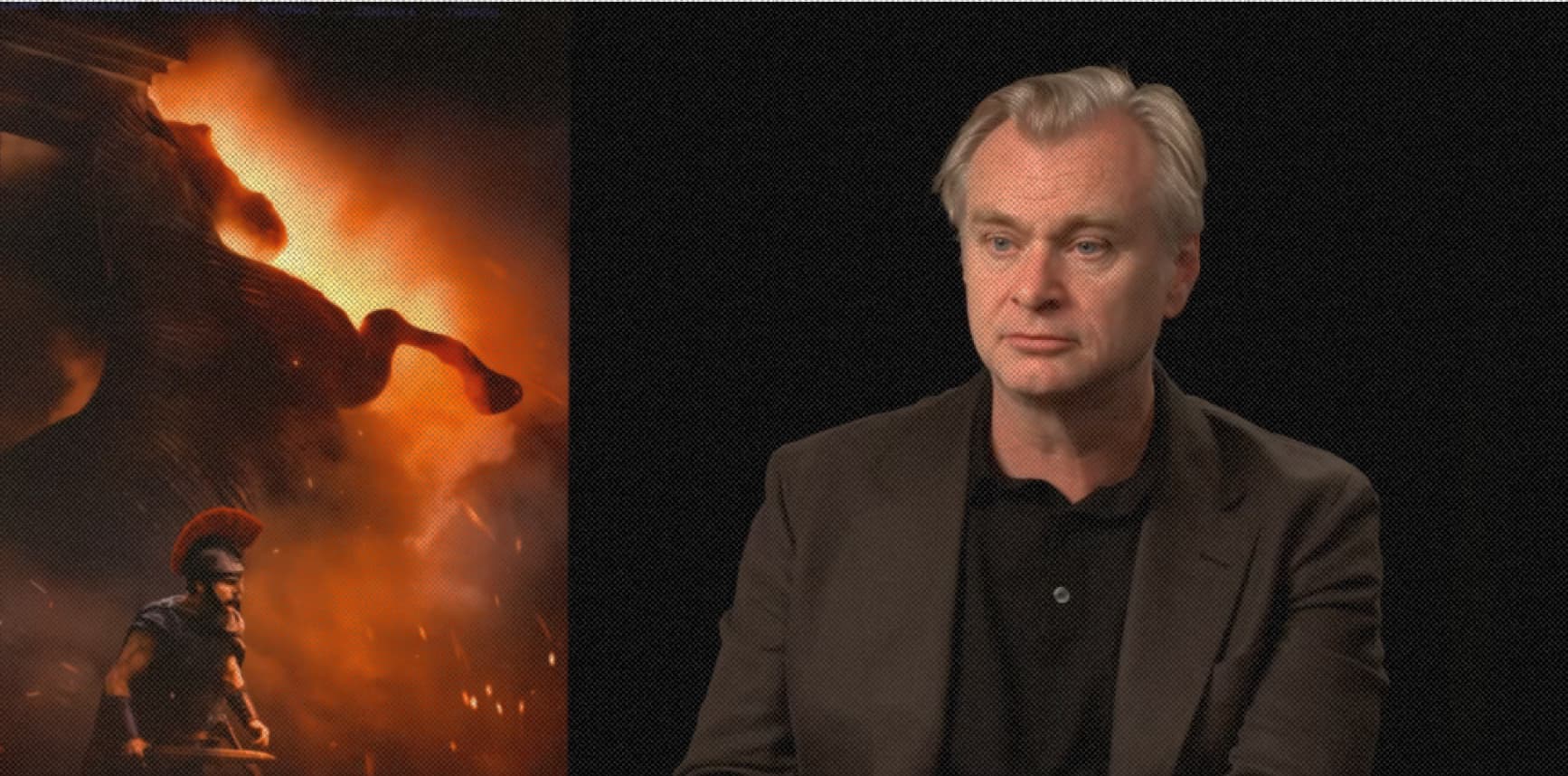 Кадр из ролика The Odyssey: An inside look at Christopher Nolan's epic story || The Australian