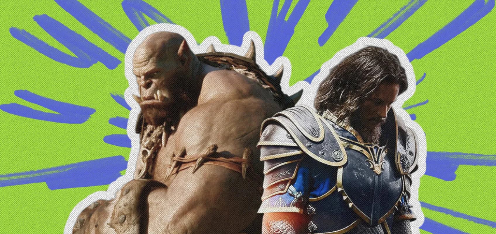 Коллаж с героями Warcraft: Орgrim Doomhammer и Anduin Lothar 