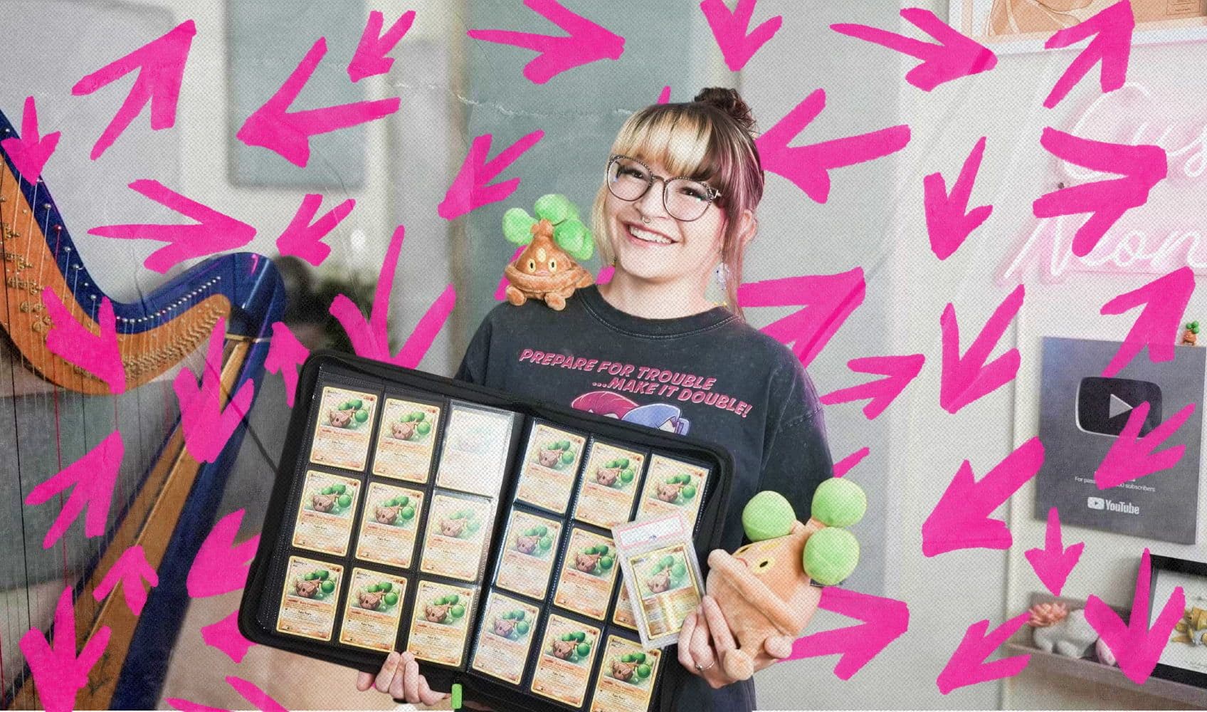 Эмили Хопкинс с коллекцией карточек