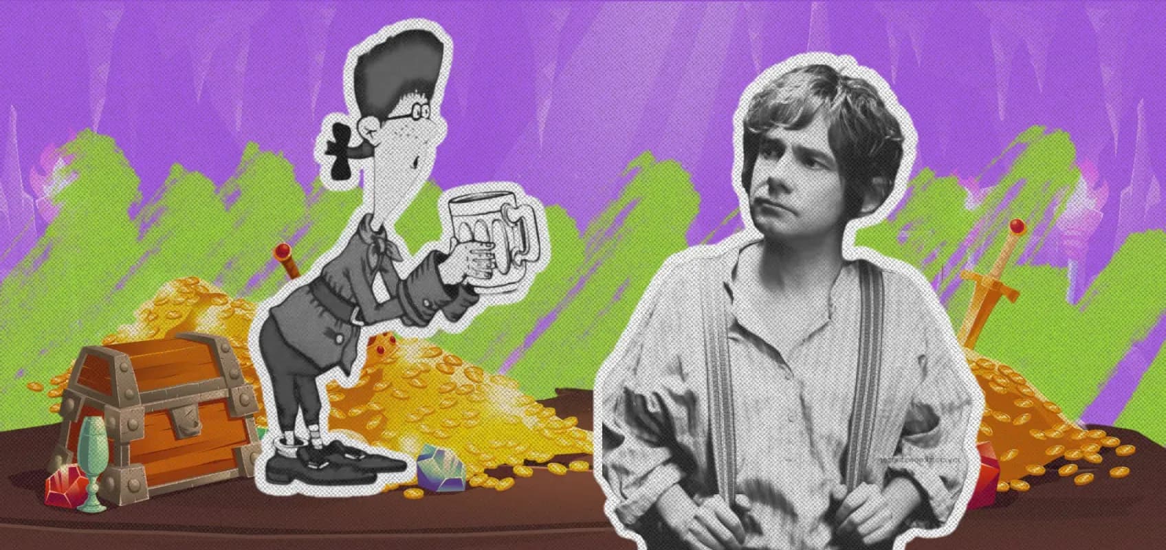 Коллаж Джеймс Хокинс и Бильбо Бэггинс