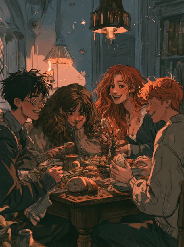 Обложка фанфика В гости к Поттерам / A Visit To The Potters
