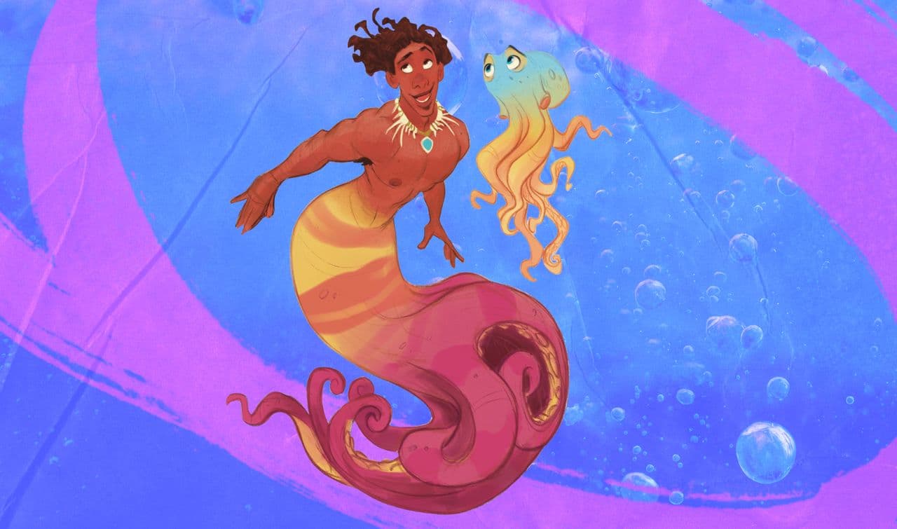Маскот-русал челленджа MerMay 2026, автор Adam Bunch