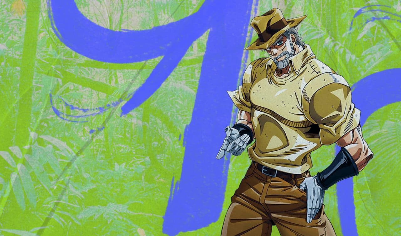 Джозеф Джостар, герой франшизы JoJo's Bizarre Adventure, 3-я часть «Stardust Crusaders» © Hirohiko Araki / SHUEISHA / JoJo's Animation Project / David Production