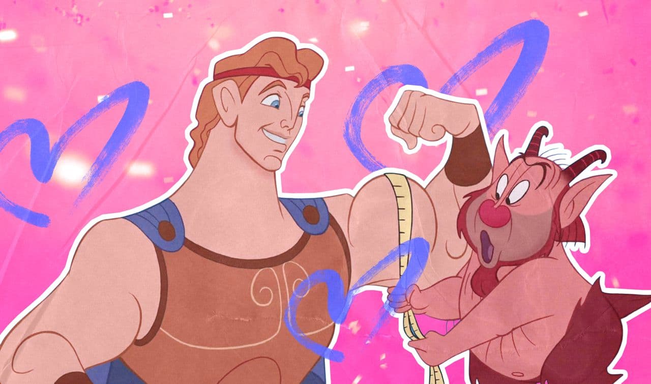 Геркулес и Фил (Филоктет) из анимационного фильма Disney «Геркулес»