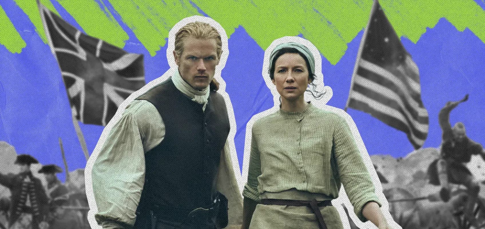Коллаж: постер к сериалу «Чужестранка»