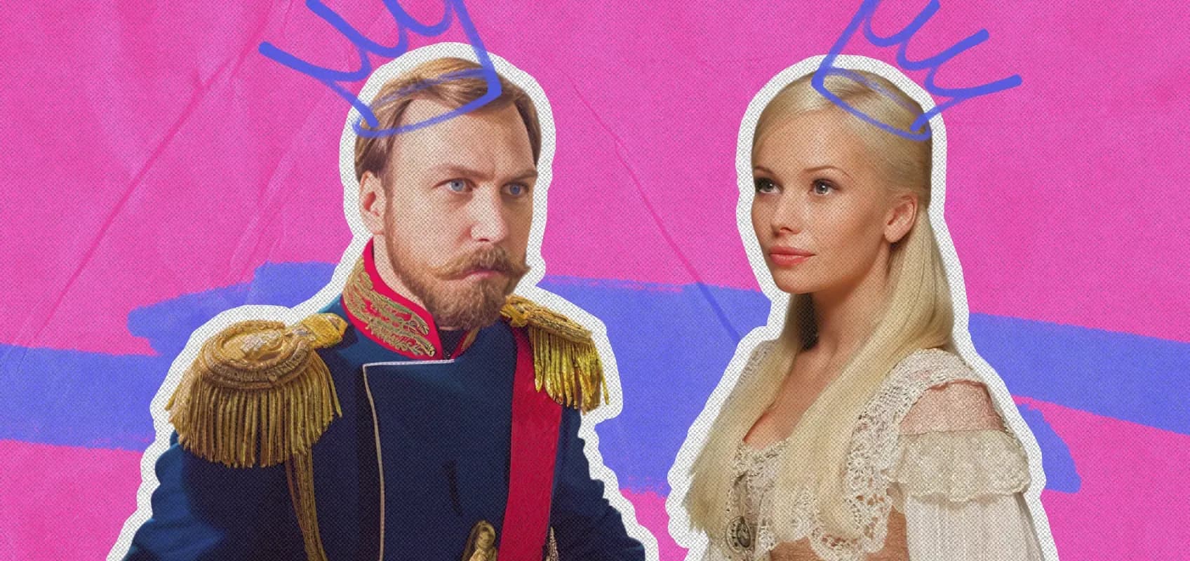 Ларс Айдингер в роли императора Николая II и Елена Корикова в роли Анны/Анастасии