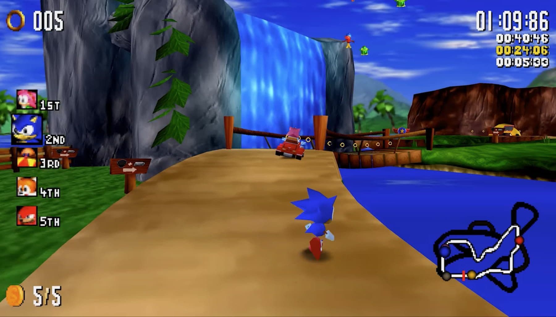 Скриншот из игры «Sonic R»