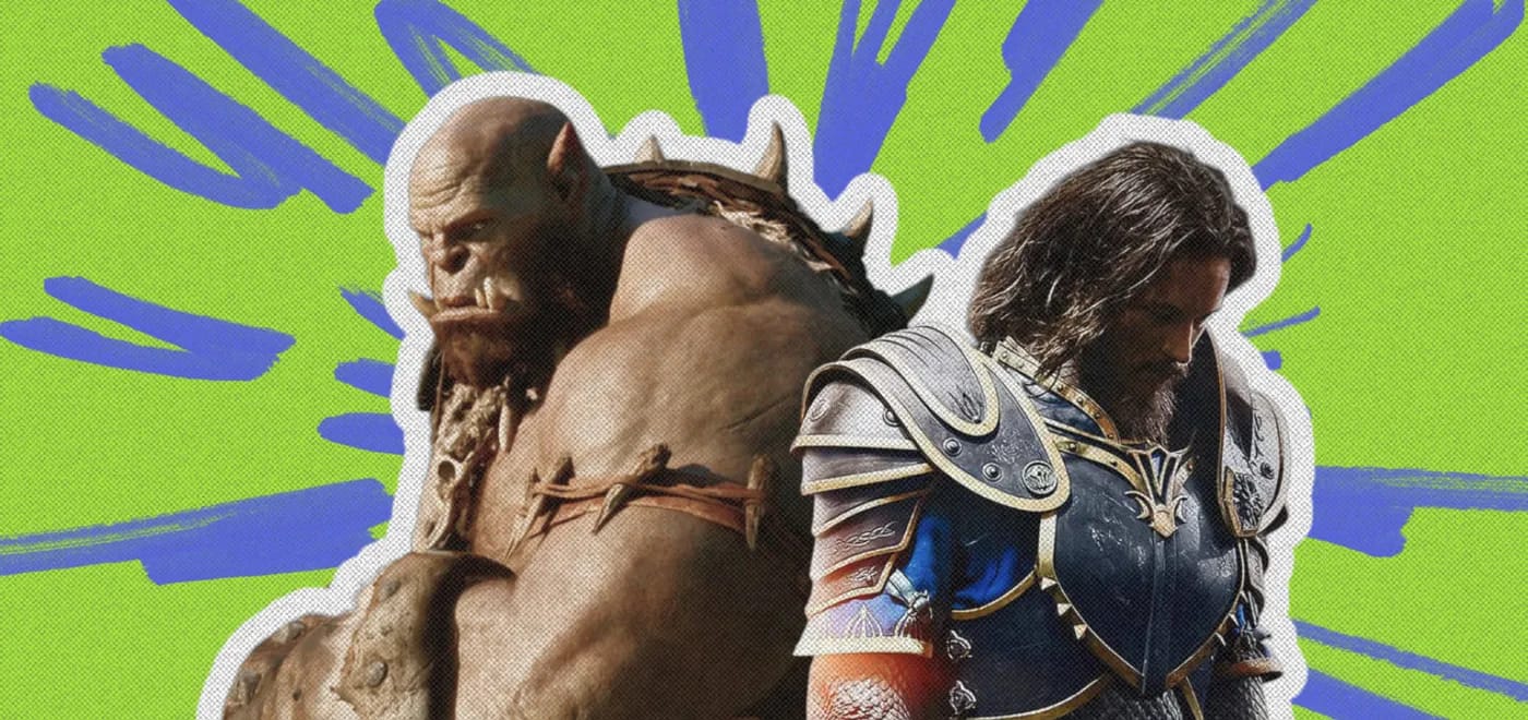 Коллаж с героями Warcraft: Орgrim Doomhammer и Anduin Lothar 