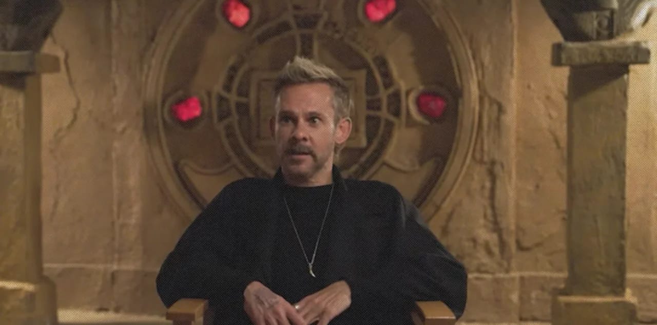 Кадр из ролика  Meet Merlin! Dominic Monaghan Says 'No Acting Required’ on 'The Librarians' Set (Exclusive)