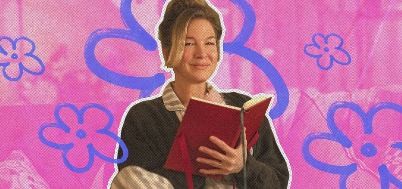 Бриджит Джонс с книгой
