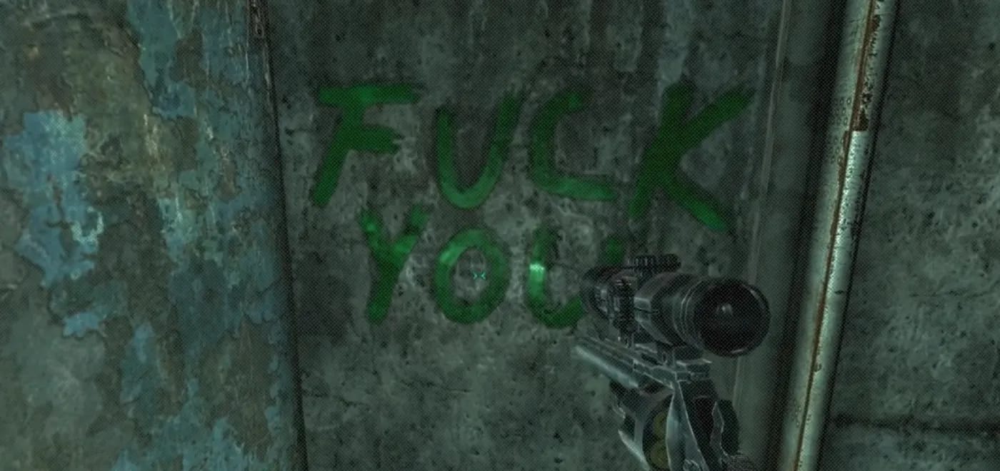 Бывший художник Bethesda считает надпись «FUCK YOU» в Fallout 3 своим величайшим достижением