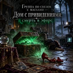 Обложка фанфика Группа по связям с маглами — Дом с привидениями: смерть в эфире / M.I.T.: Muggle Interface Team - Haunted House: Dead