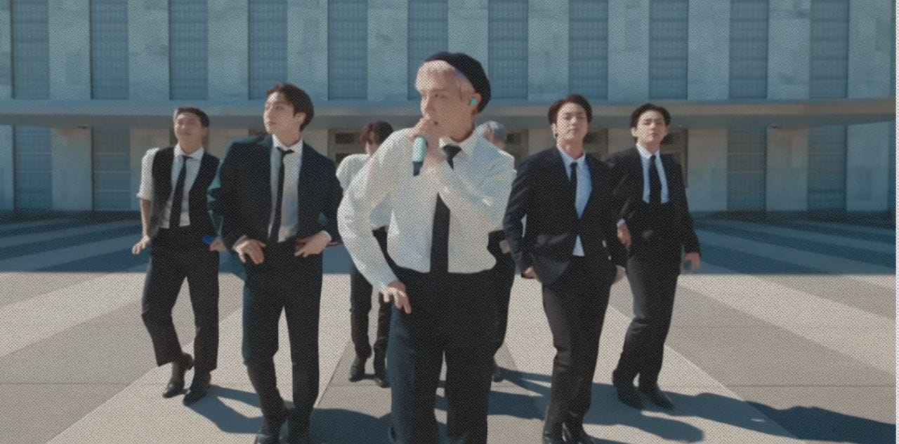 Кадр из ролика BTS - "Permission to Dance" performed at the United Nations General Assembly | SDGs | Official Video