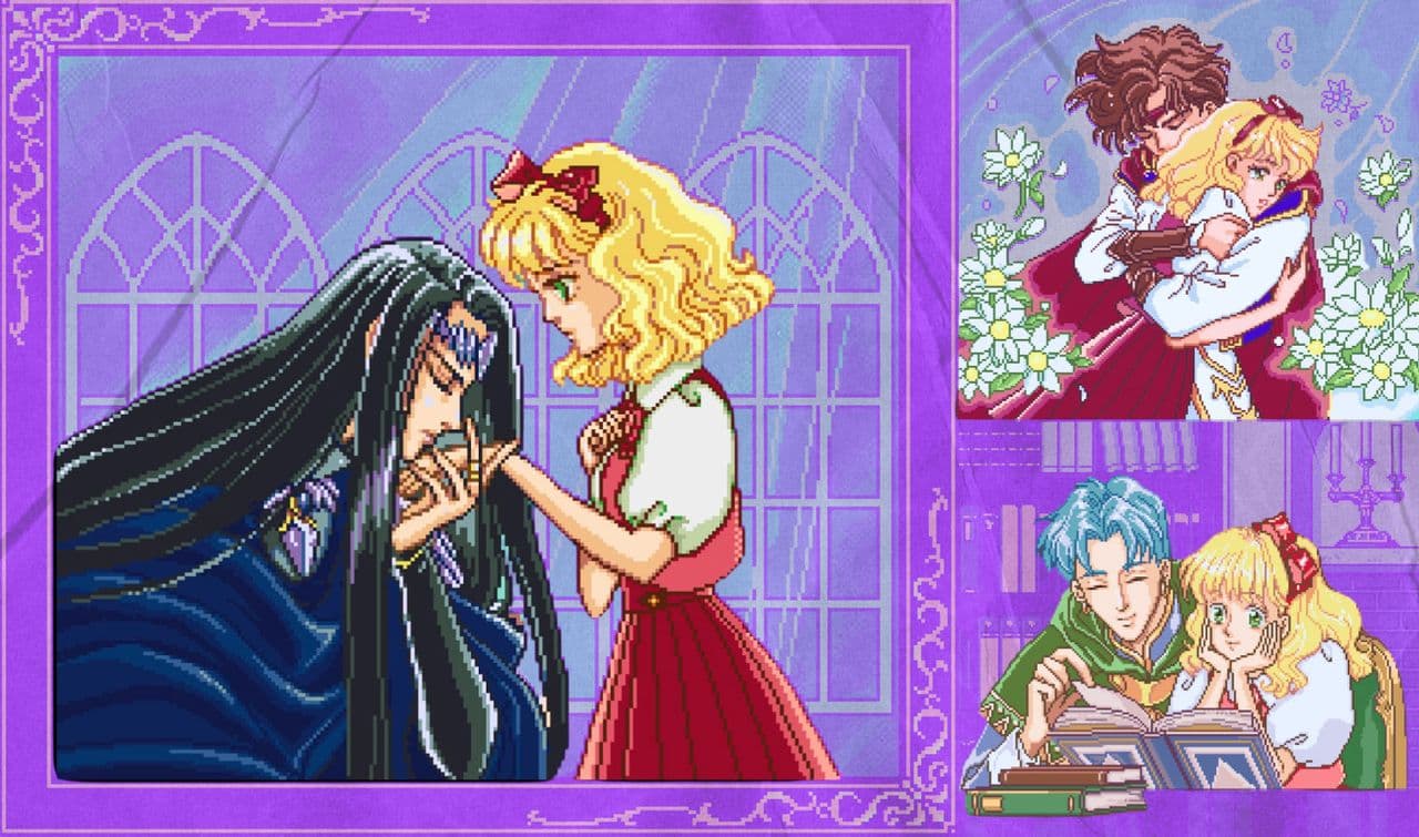 Коллаж: кадры из самой первой части Angelique (1994 г)