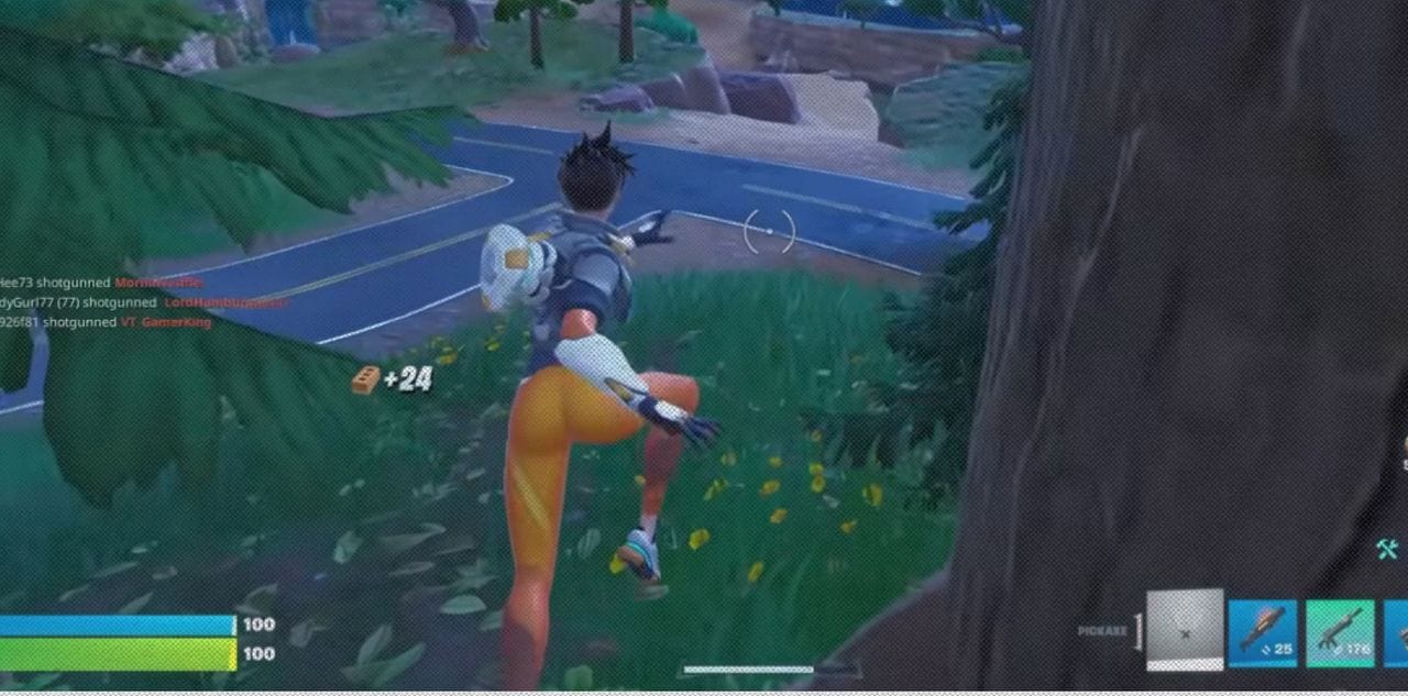 Кадр из ролика NEW TRACER Skin Gameplay In Fortnite! (Overwatch) || VALtheVAL|