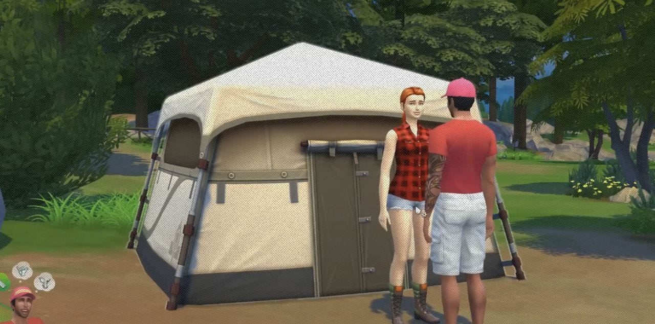 Кадр из ролика The Sims 4 Outdoor Retreat: Tent Woohoo || SimsVIP